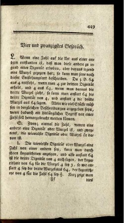 Vier und zwanzigstes Gespräch.