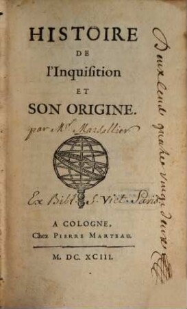 Histoire De L'Inquisition Et Son Origine