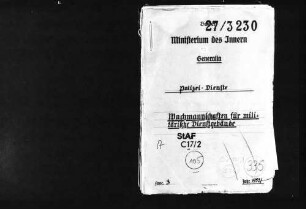 Wachmannschaften für militärische Dienstgebäude