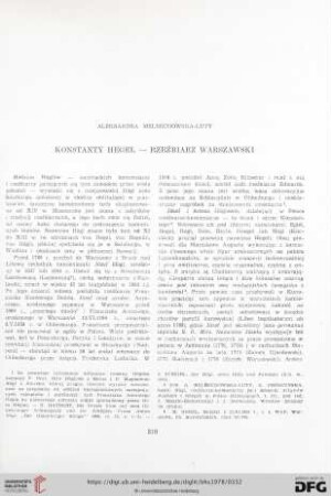Konstanty Hegel - rzeźbiarz warszawski