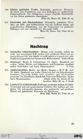 Nachtrag (Nr. 611—614)