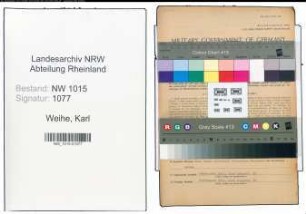 Entnazifizierung Karl Weihe , geb. 02.07.1910 (Ingenieur)