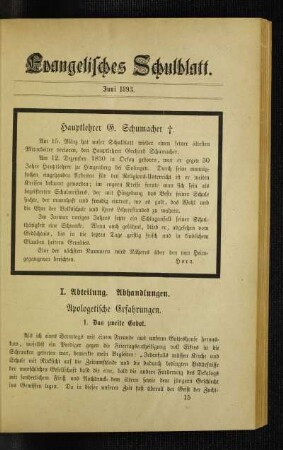 Apologetische Erfahrungen