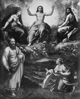 Der Salvator umgeben von Heiligen