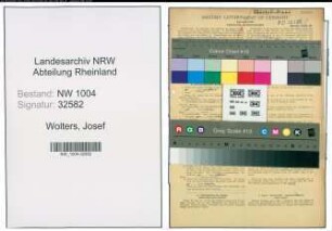 Entnazifizierung Josef Wolters , geb. 07.08.1896 (Postfahrer)