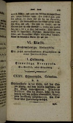 VI. Klasse. Sechsmännige. Hexandria. Mit sechs unverbundenen Staubfäden in einer Zwitterblüthe.