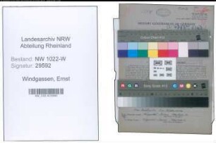 Entnazifizierung Ernst Windgassen , geb. 29.09.1898 (Schlosser)