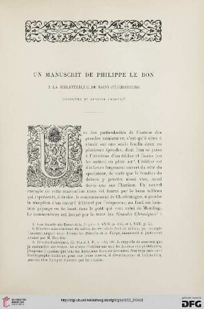 3. Pér. 30.1903: Un manuscrit de Philippe de Bon à la Bibliothèque de Saint-Pétersbourg, [3]