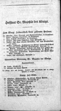 Hofstaat Sr. Majestät des Königs