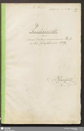 Reisebericht von einer unternommenen Reise in den Hauptferien 1859 - 18.7282 4.