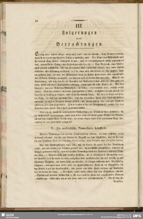 III. Folgerungen und Betrachtungen