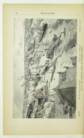 Der Hamburger Hafen, von Nordwesten gesehen