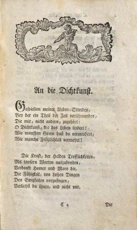 Des Herrn Friedrichs von Hagedorn Poetische Werke, 3. Oden und Lieder