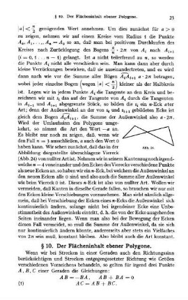 § 10. Der Flächeninhalt ebener Polygone.