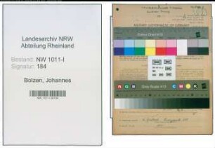 Entnazifizierung Johannes Bolzen , geb. 26.09.1903 (Moebelhaendler)