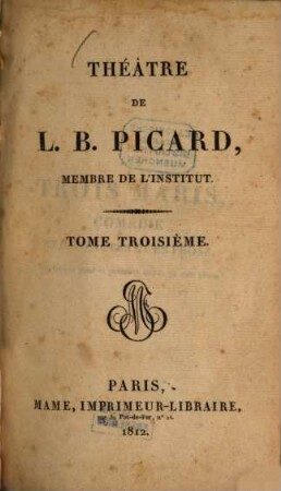 Théâtre de L. B. Picard, 3