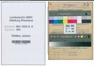Entnazifizierung Johann Welters , geb. 26.06.1901 (Techniker)