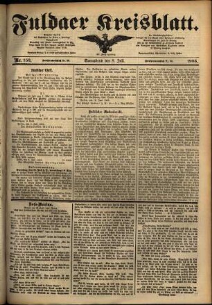 Ausgabe vom Samstag, den 08. Juli 1905.