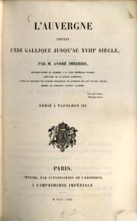L'Auvergne depuis l'ère gallique jusqu'au XVIIIe siècle