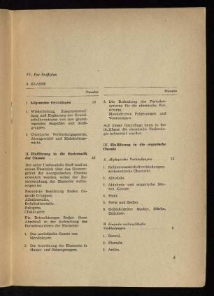 IV. Der Stoffplan