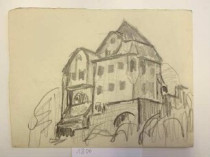 [Wohnhaus an einem Abhang mit Substruktion]