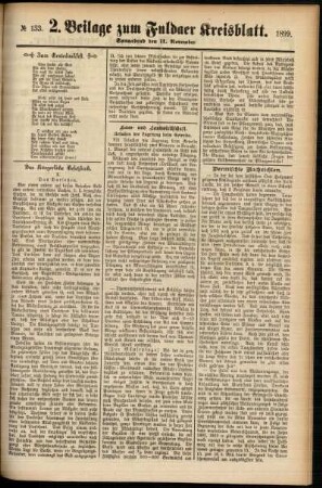 Dritte Ausgabe vom Samstag, den 11. November 1899.