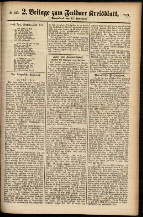 Dritte Ausgabe vom Samstag, den 11. November 1899.