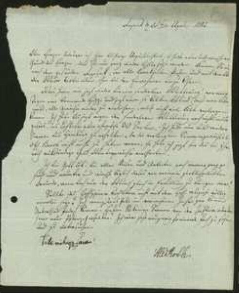 Brief von Albrecht Wilhelm Roth an Friedrich Julius Voigt