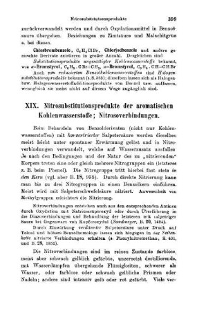XIX. Nitrosubstitutionsprodukte der aromatischen Kohlenwasserstoffe; Nitrosoverbindungen