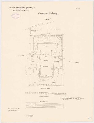 Gerichtsgefängnis, Lauenburg: Lageplan 1:200