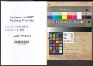 Entnazifizierung Wilhelm Loehr , geb. 01.07.1907 (Angestellter)