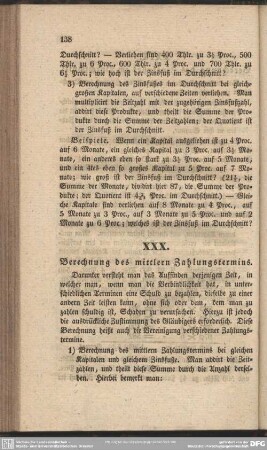 XXX. Berechnung des mittleren Zahlungstermins