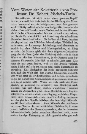 Vom Wesen der Koketterie