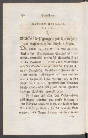 Dritter Abschnitt. Künste.