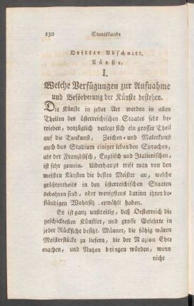 Dritter Abschnitt. Künste.