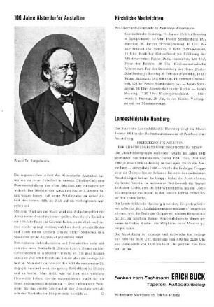 100 Jahre Alsterdorfer Anstalten
