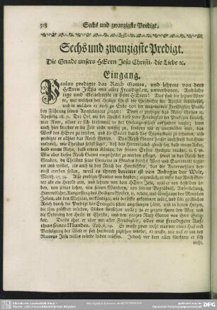 Sechs und zwanzigste Predigt