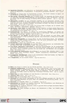 Diverses (Nr. 358-387)