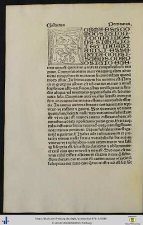 Gilbertus Porritanus De sex Principijs