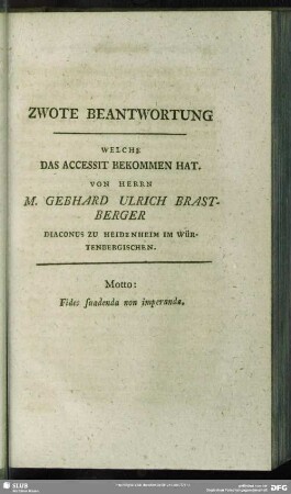 Zwote Beantwortung Welche Das Accessit Bekommen Hat