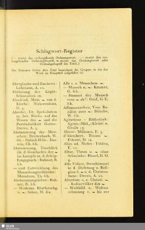 Schlagwort-Register