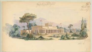 Gesellschaftshaus Monatskonkurrenz August 1849: Perspektivische Ansicht