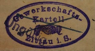 Gewerkschaftskartell Zittau / Stempel
