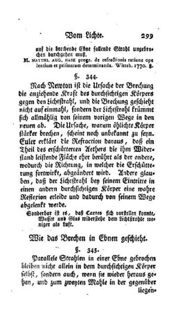 Wie das Brechen in Ebnen geschieht