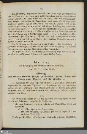 Gesetz, die Abschätzung des Grundeigenthums betreffend, vom 16. September 1850