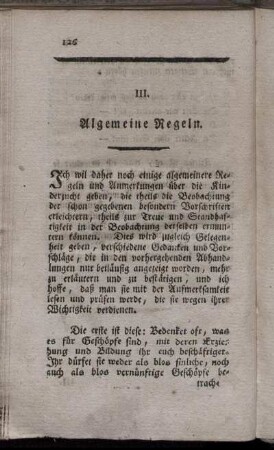 III. Algemeine Regeln