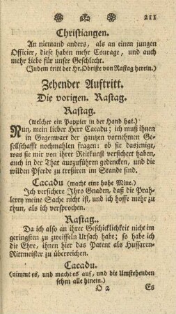 Zehender Auftritt