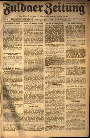 Ausgabe vom Sonntag, den 04. Januar 1925.
