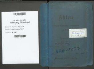 Cremer; Josef, Bergreferendar; Prüfungs- u. Personalakten Band 1