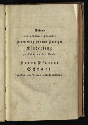 Seinen unvergeßlichen Freunden ...
